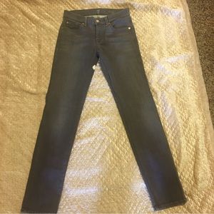Grey 7 For All Mankind The Slim Cigarette Jeans, Size 27